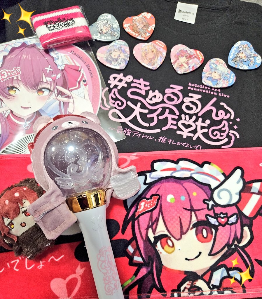 応援セット+ペンライトカバー 3期生ライブ きゅるるん大作戦 宝鐘