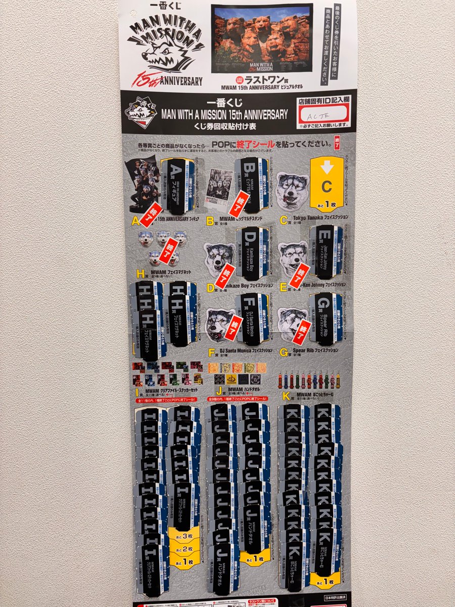 一番くじ MWAM マンウィズアミッション Tokyo Tanaka 6点セット Amazon