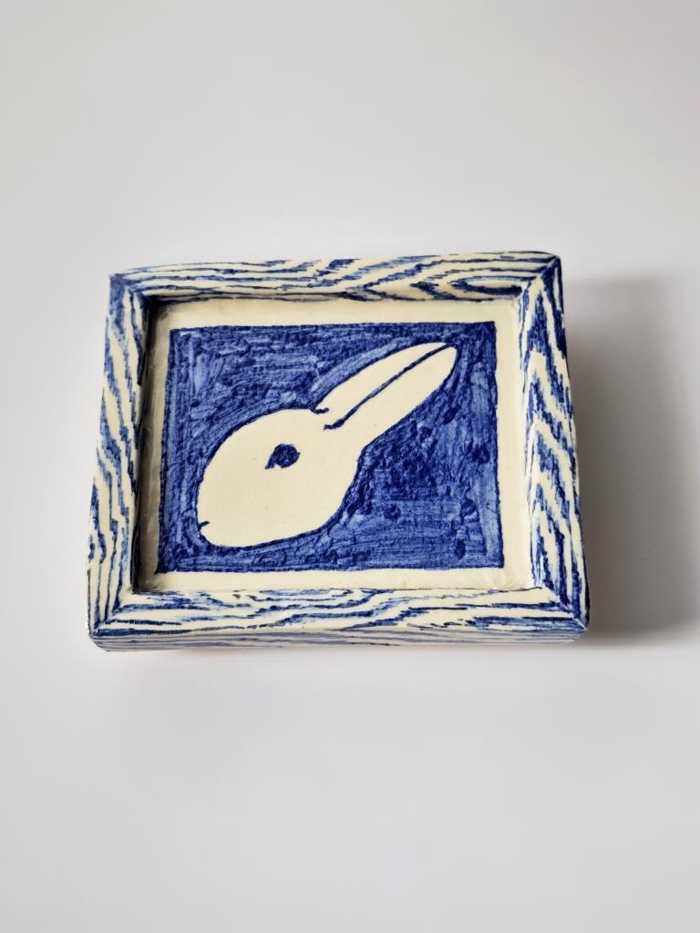 青と白の陶器製アヒル イギリス製 青と白の陶器製アヒル イギリス製