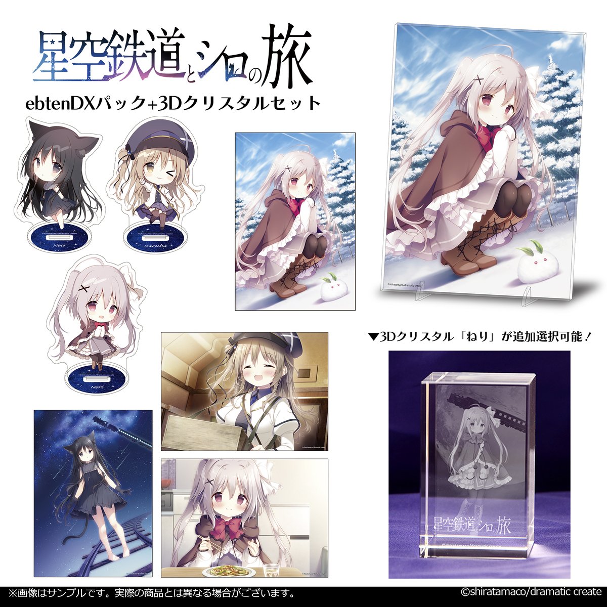 しらたまこ 星空鉄道とシロの旅 板上サイン入り 額装付き ミニアート