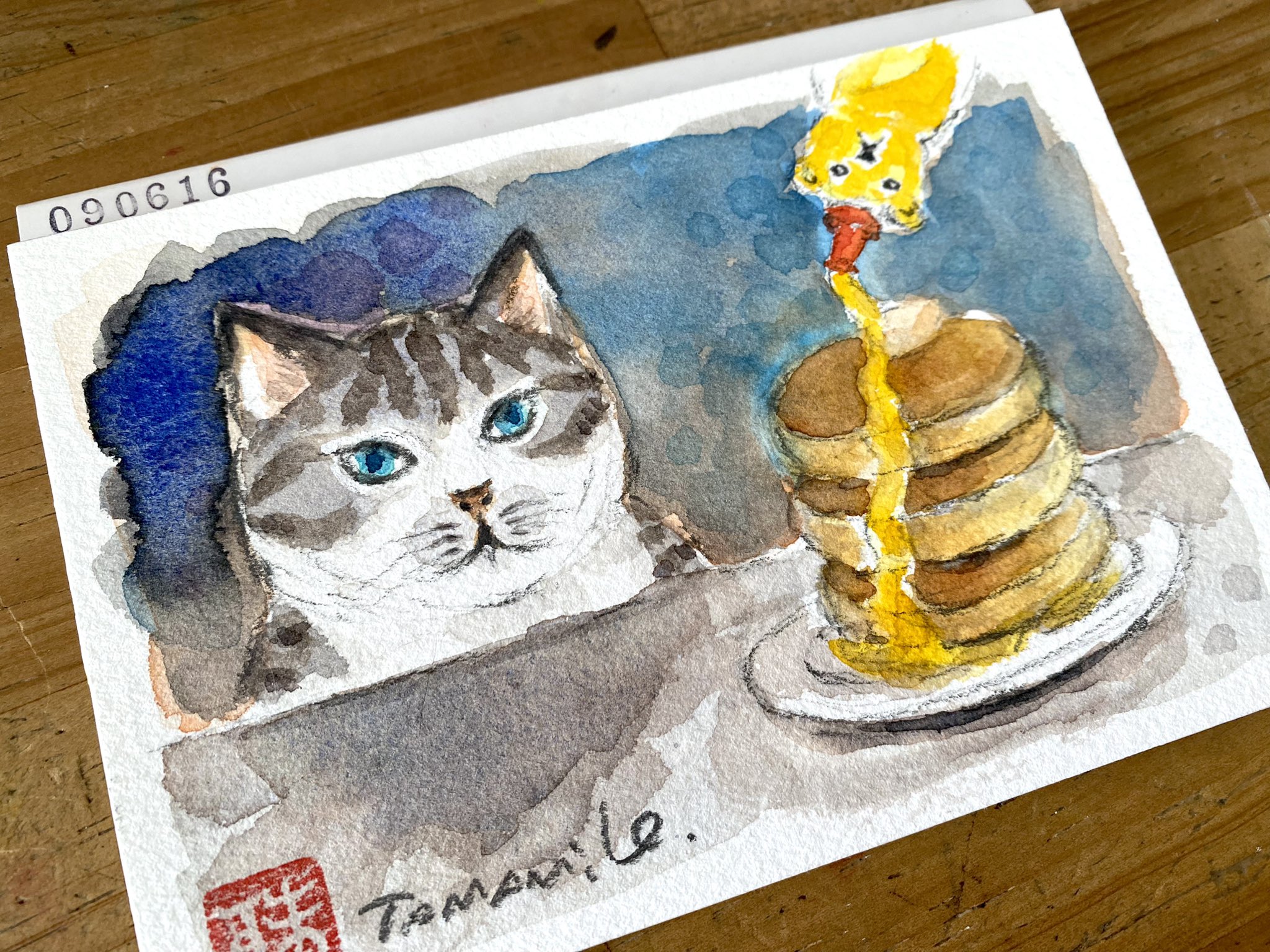 くまくら珠美さん ポストカード原画 0bb6d6f725cf2ea65423c2be8b6587