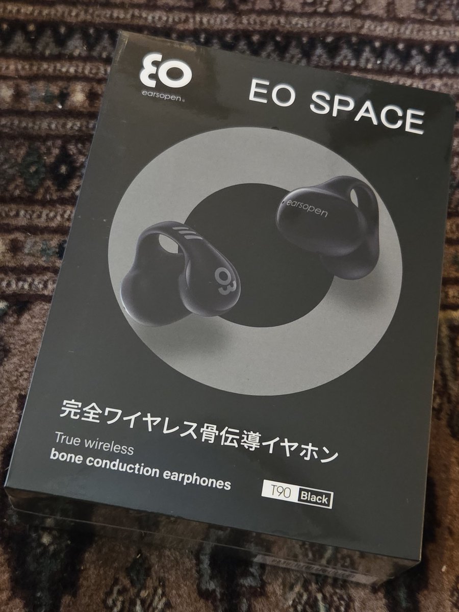 美品】EO SPACE T90 骨伝導イヤホン ブラック ✨最新骨伝導 EO SPACE