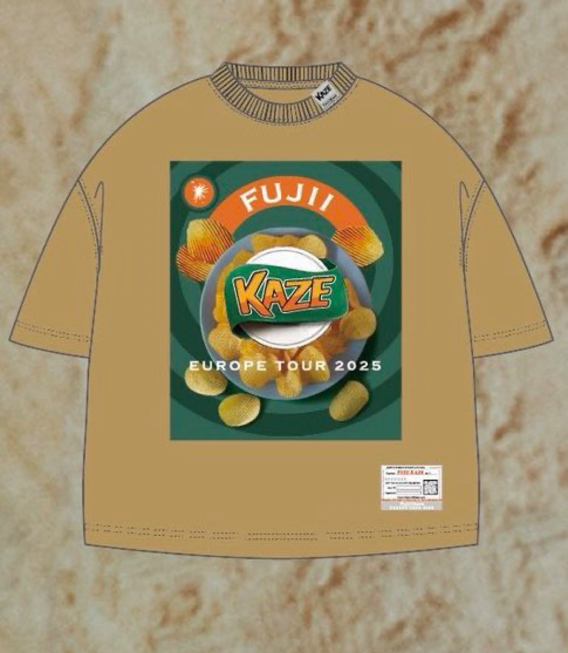 藤井風 ポテチ Tシャツ (Salt) XLサイズ 藤井風 ポテチ Tシャツ (Salt