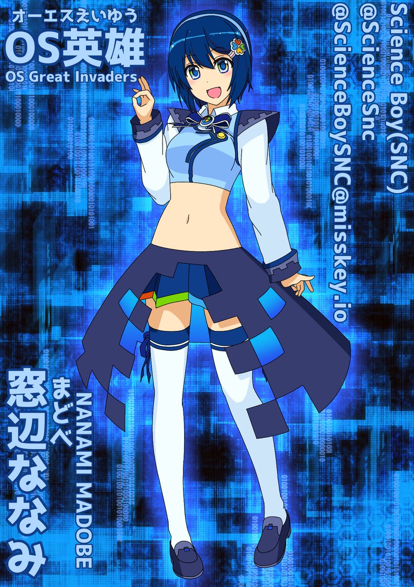 かつてWindowsの応援キャラクターとして活動していた窓辺ななみ(まどべ