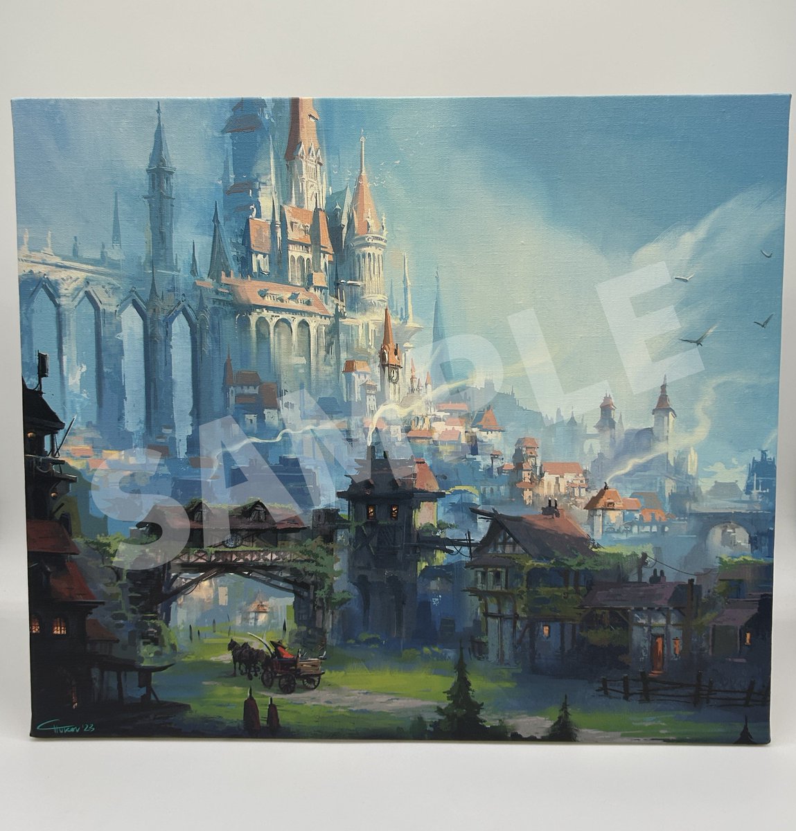 MTG 始まりの町 キャンバスアート 大戦祭 サイズ本文 MTG 始まりの町