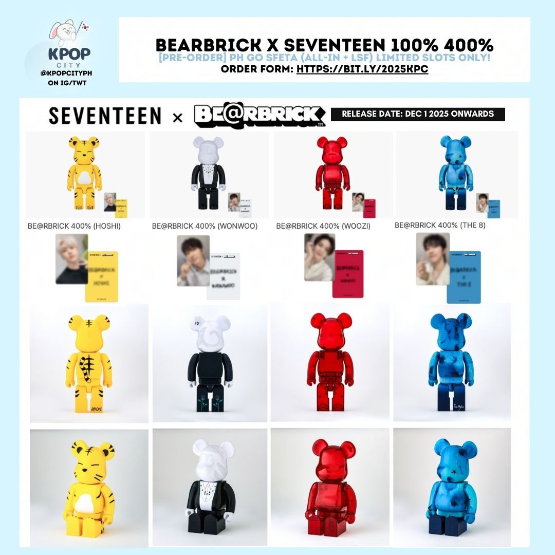 SEVENTEEN X BEARBRICK 💖 Front and Back preview with Photocard