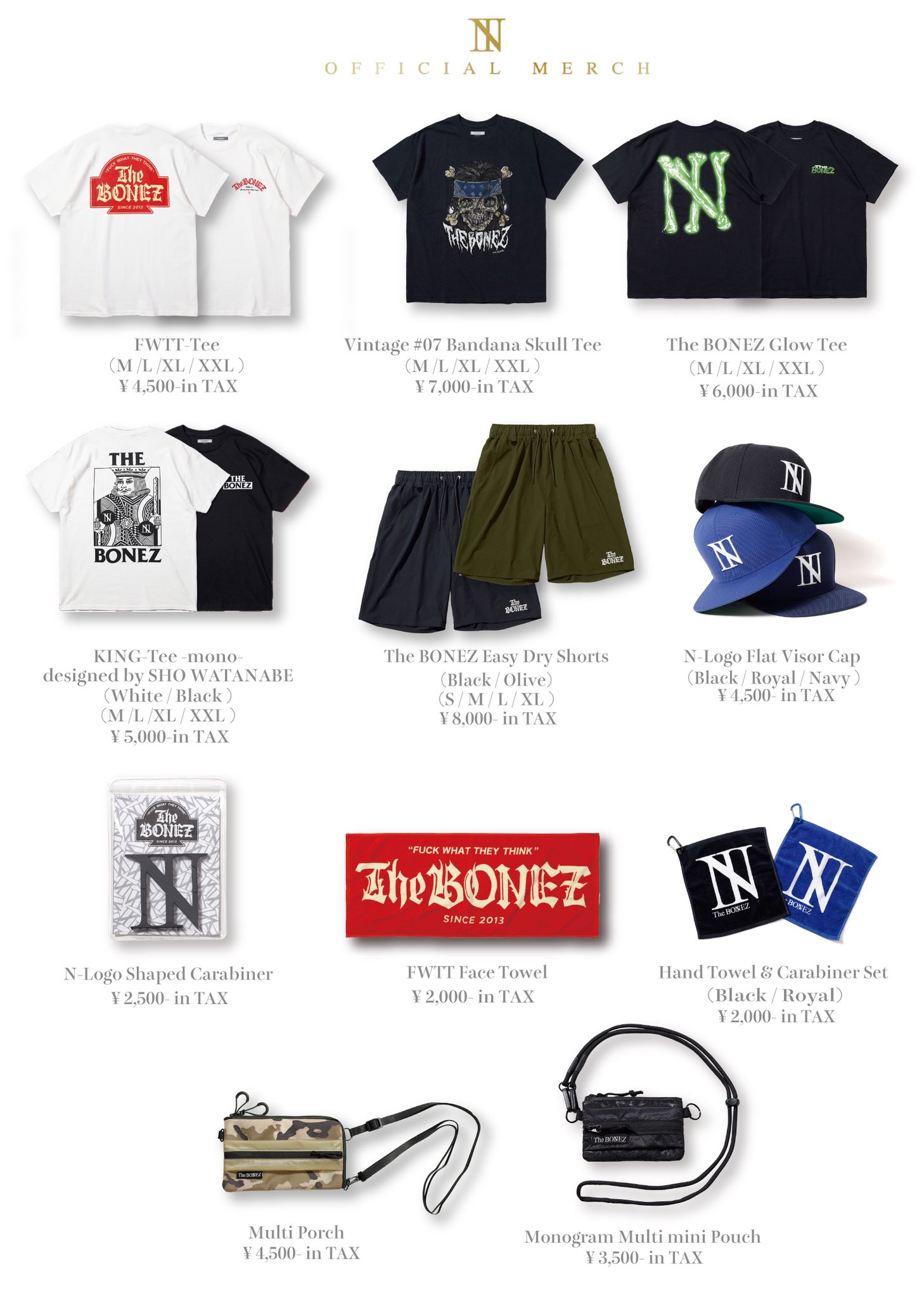 The BONEZ Tour 2020 オリジナルグッズセット The BONEZ on X: 