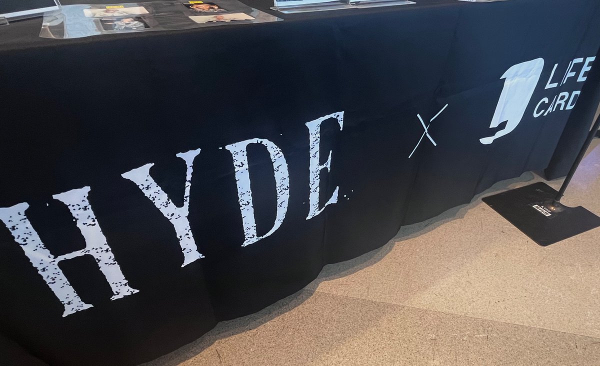 HYDE × LIFE CARD】 本日、KT Zepp YokohamaでHYDE CARDブースの受付を