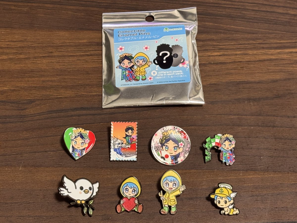 イタリア館のシークレットピンバッジ。 最後の立ちルーチェちゃんを