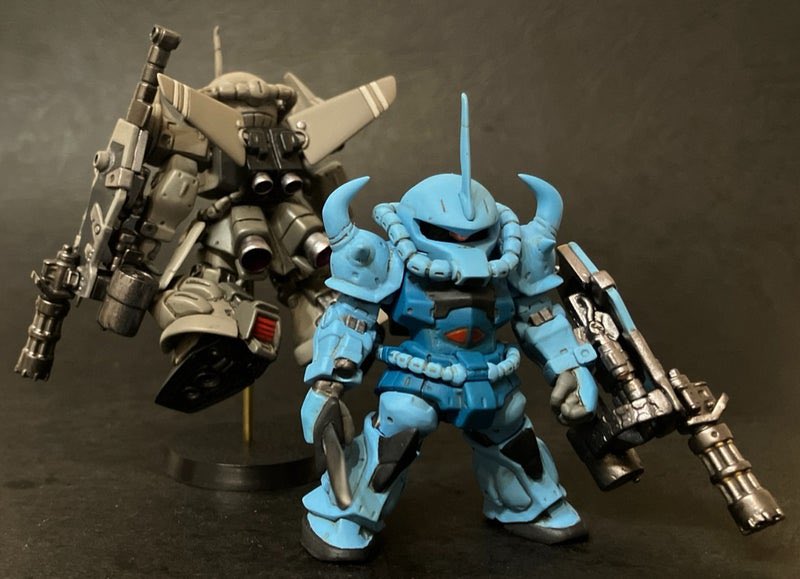 あ*げ様 モビルスーツアンサンブル グフカスタム 塗装中 あ*げ様