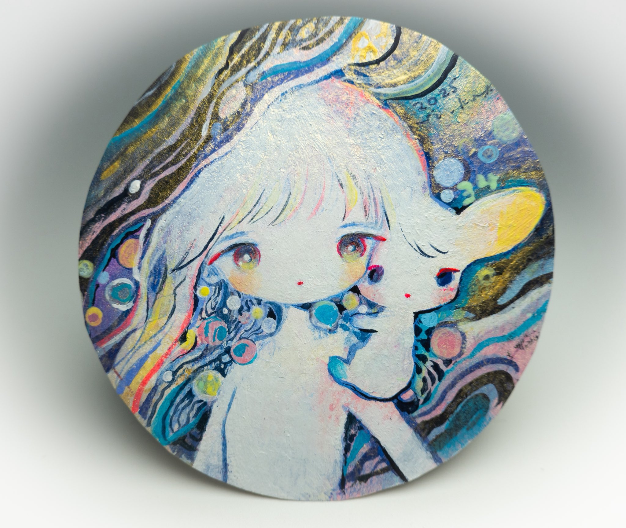 si_ku 黄菊しーく painting 原画 18×23cm(額縁含む) 【公式通販】