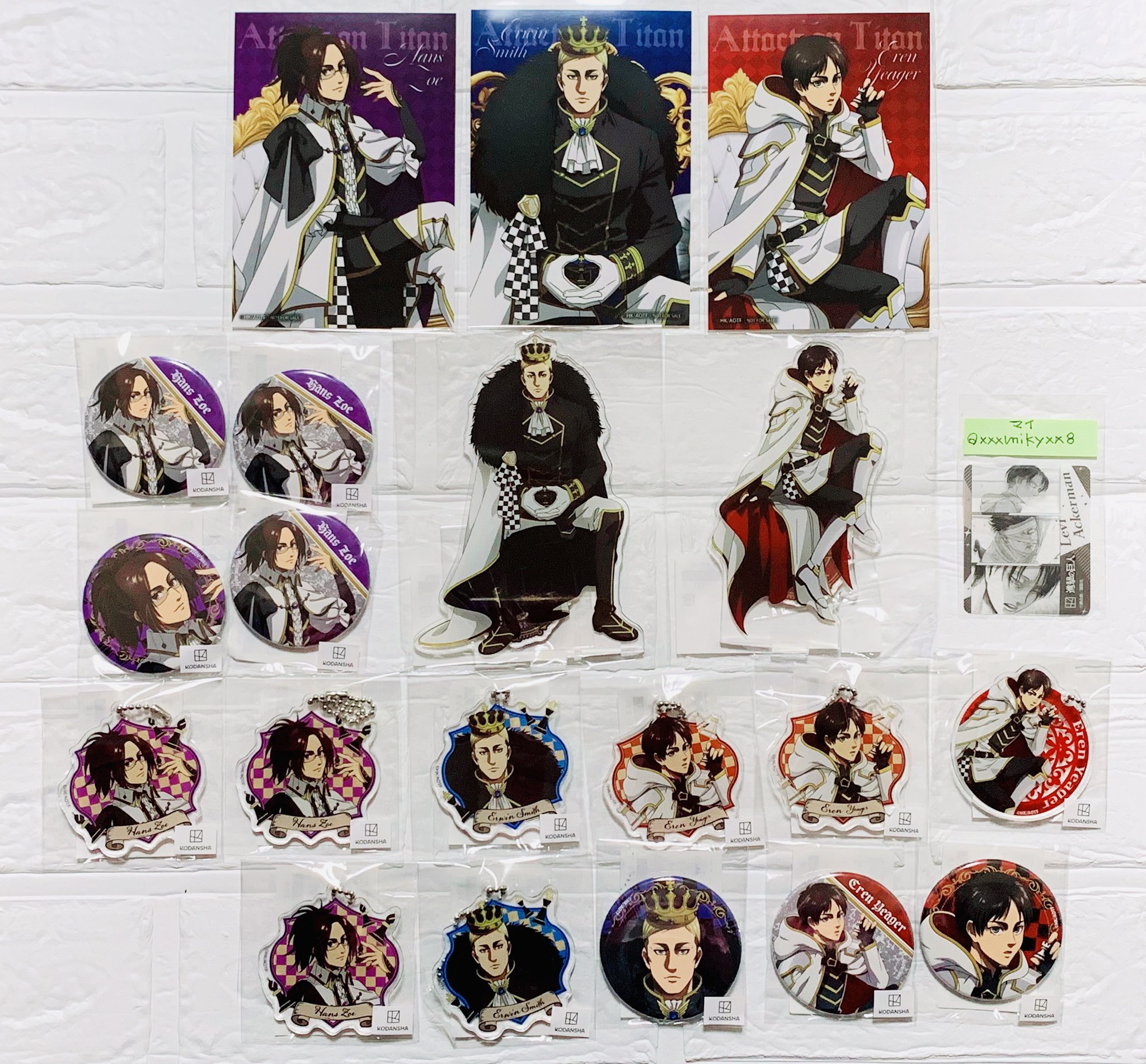 進撃の巨人 まるくじ チェスstyle ハンジ アクリルスタンド アクキー