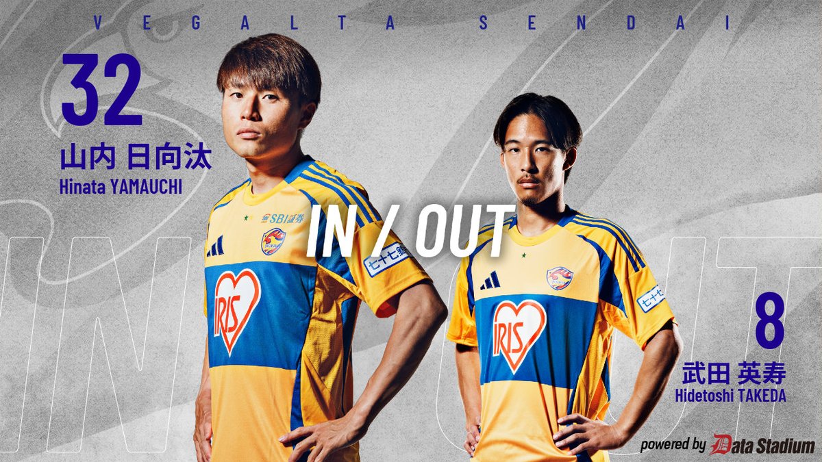 ベガルタ仙台2025年ユニフォーム 武田英寿選手 背番号8 サイズXL