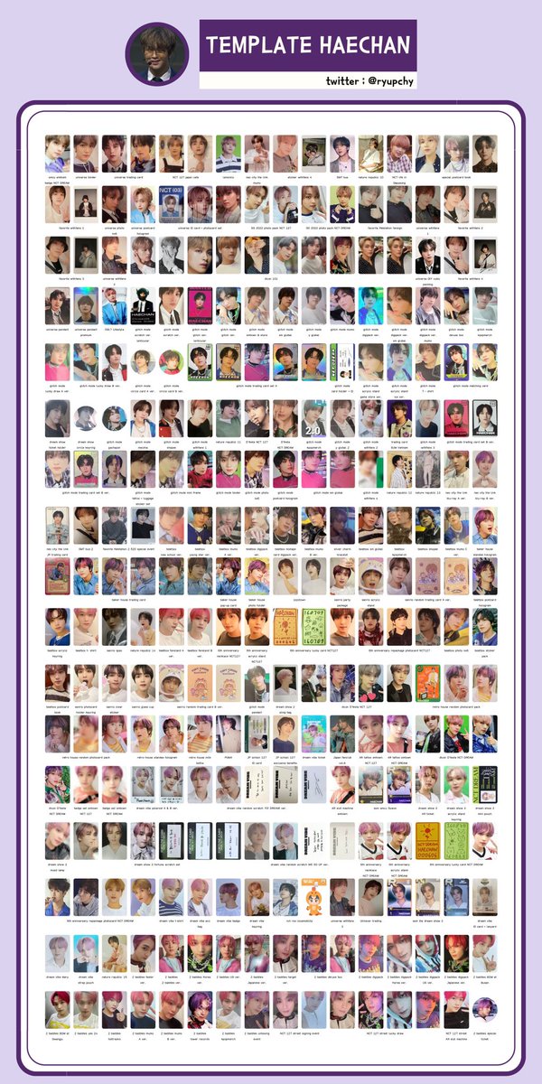 NCTDREAM NCT127 トレカ一覧 トレカリスト 保存用 ☀️ヘチャン