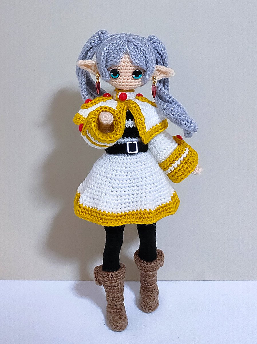 フリーレン様の投げキッス😘 #あみぐるみ #葬送のフリーレン