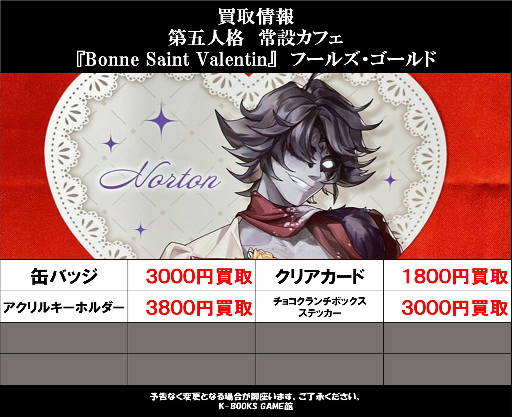 フールズゴールド】第五人格identityVバレンタイン缶バッジ24個