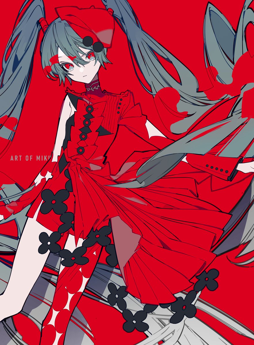 ART OF MIKU』にて描き下ろしさせていただいたアートミクの額装版画の