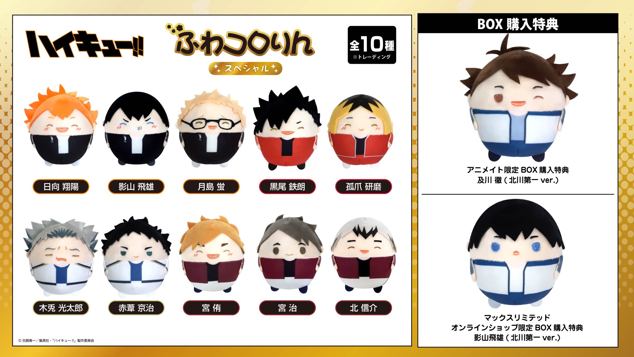 ハイキュー!! ふわコロりん 6 BOX アニメイト 限定 特典 及川徹 夏服