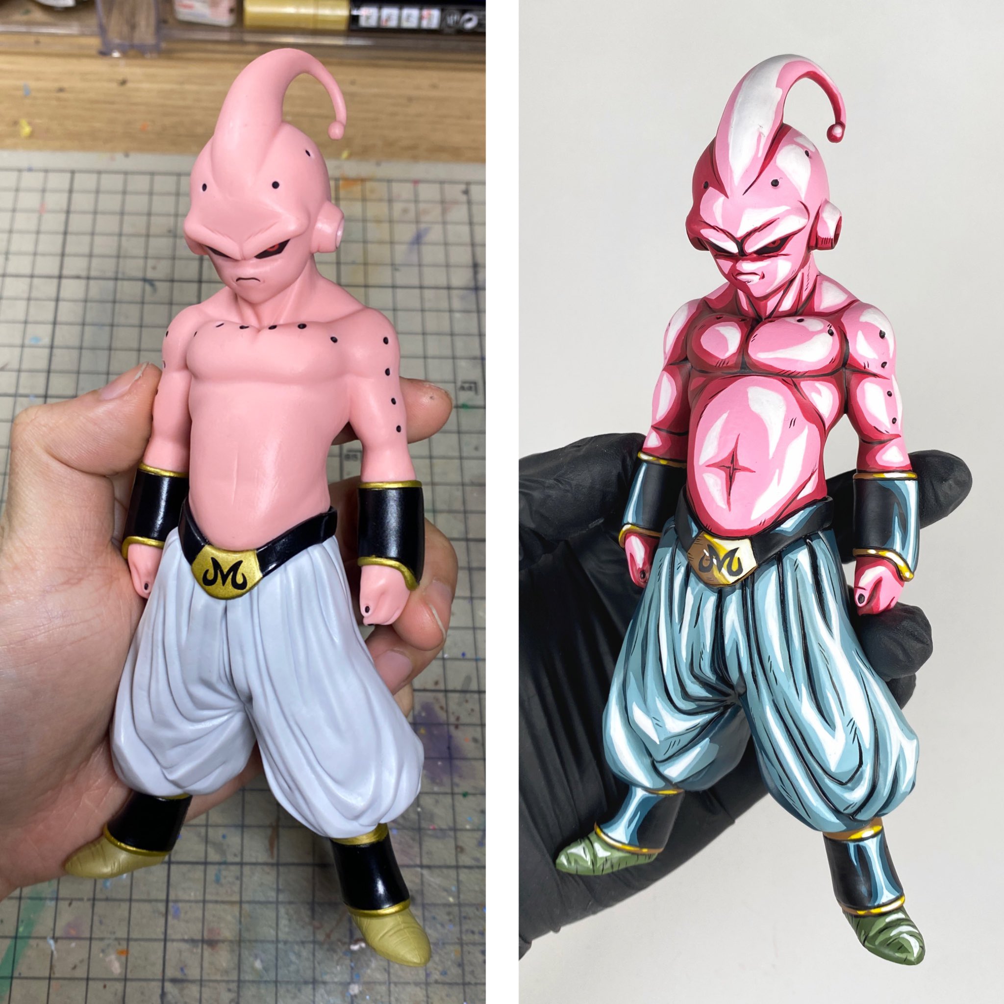 一番くじ ドラゴンボール 魔人ブウ フィギュア リペイント 二次元塗装