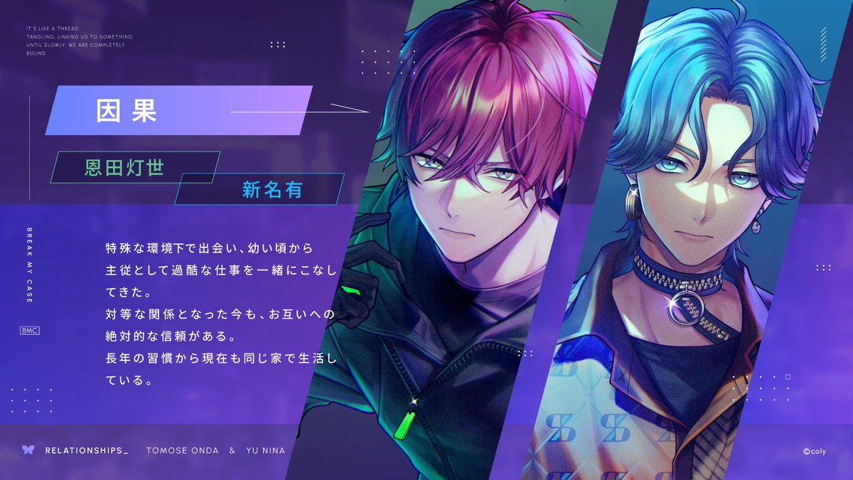 Aporiaスタッフの関係性を紹介中。 ◇因果 ──特殊な環境下で出会い