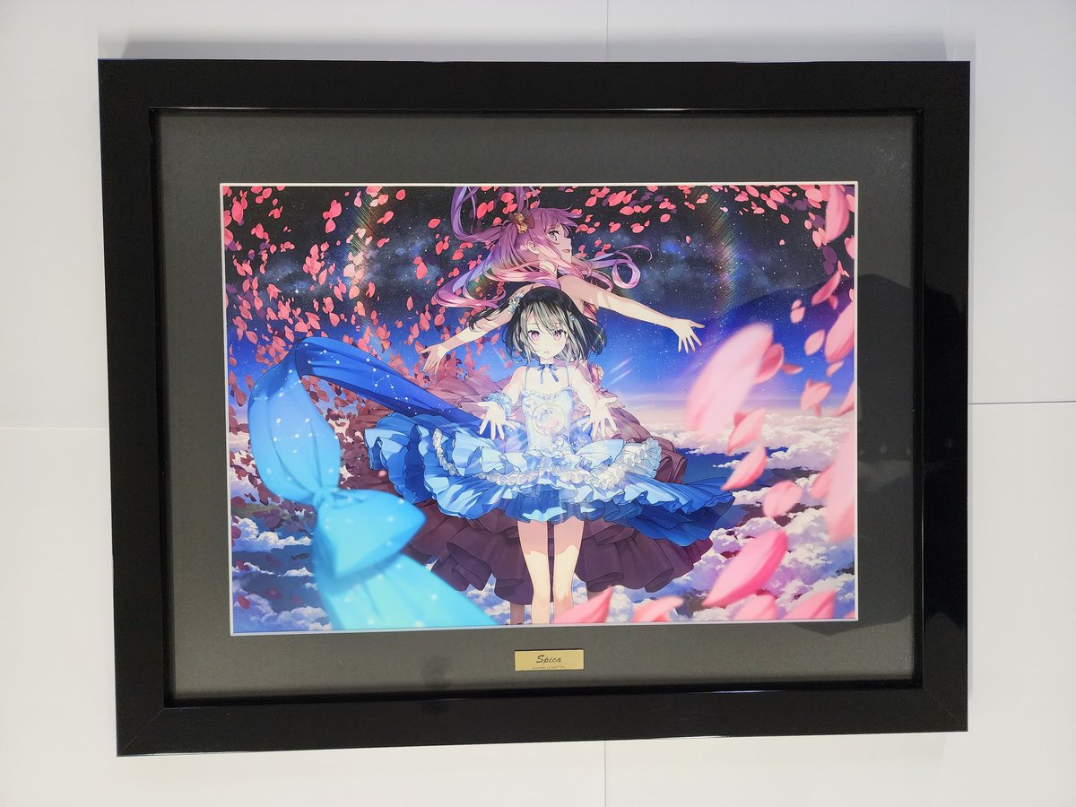 カントク先生の新作複製原画の額装テスト品が完成。ここに直筆のサイン