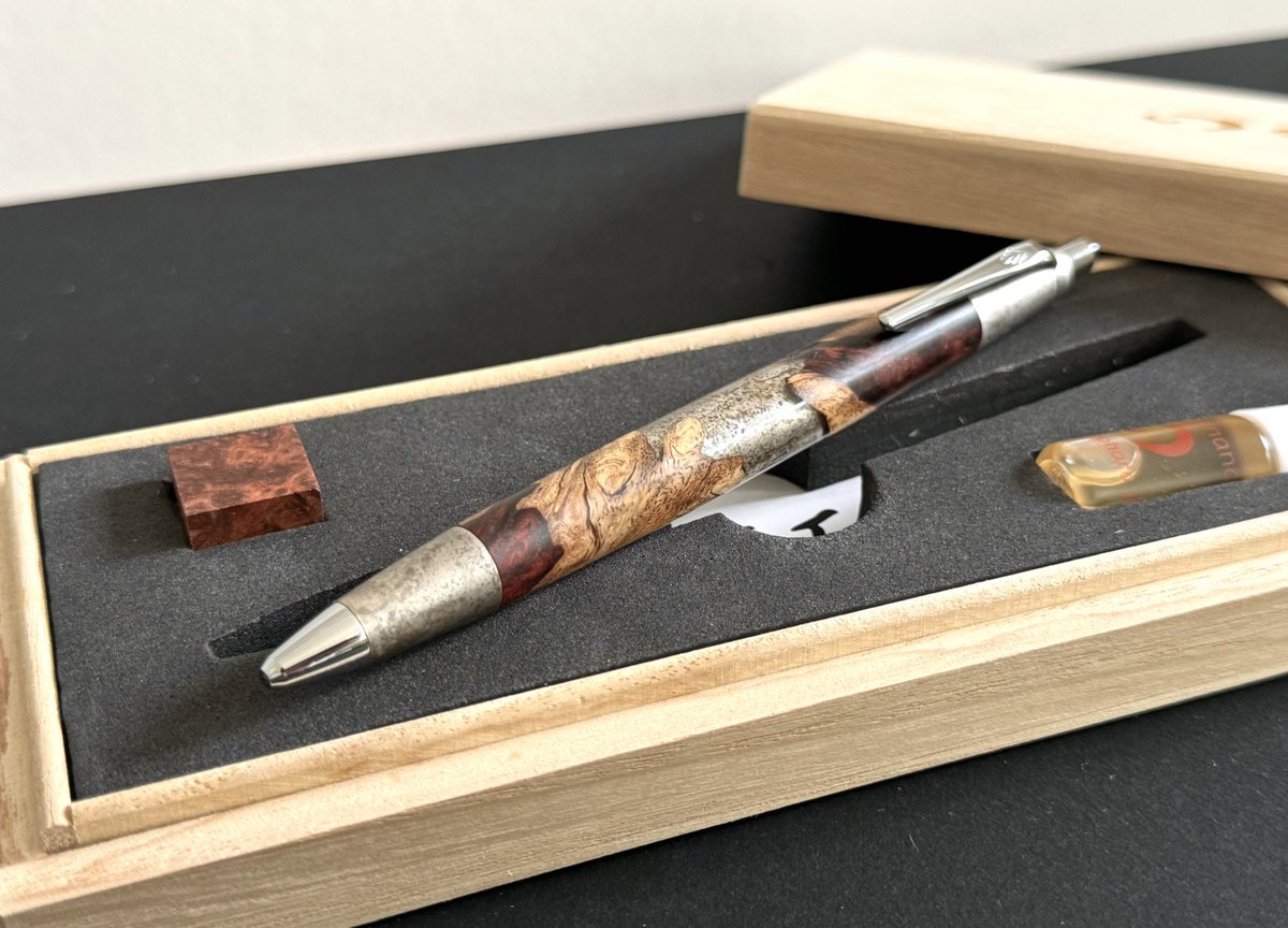 野原工芸 侘寂 ブライヤー瘤 斑紋ガス 青銅色 ボールペン 野原工芸 侘