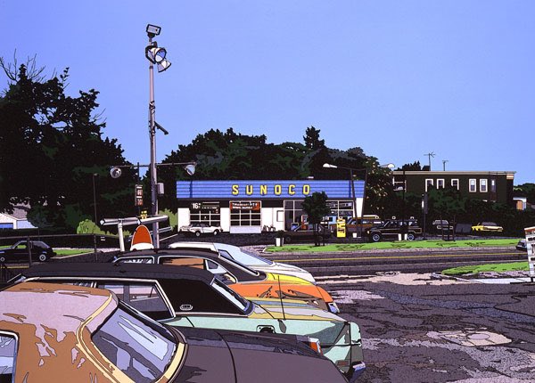 鈴木英人事務所 on X 鈴木英人 テキサコ ガソリンスタンド ジグソーパズル