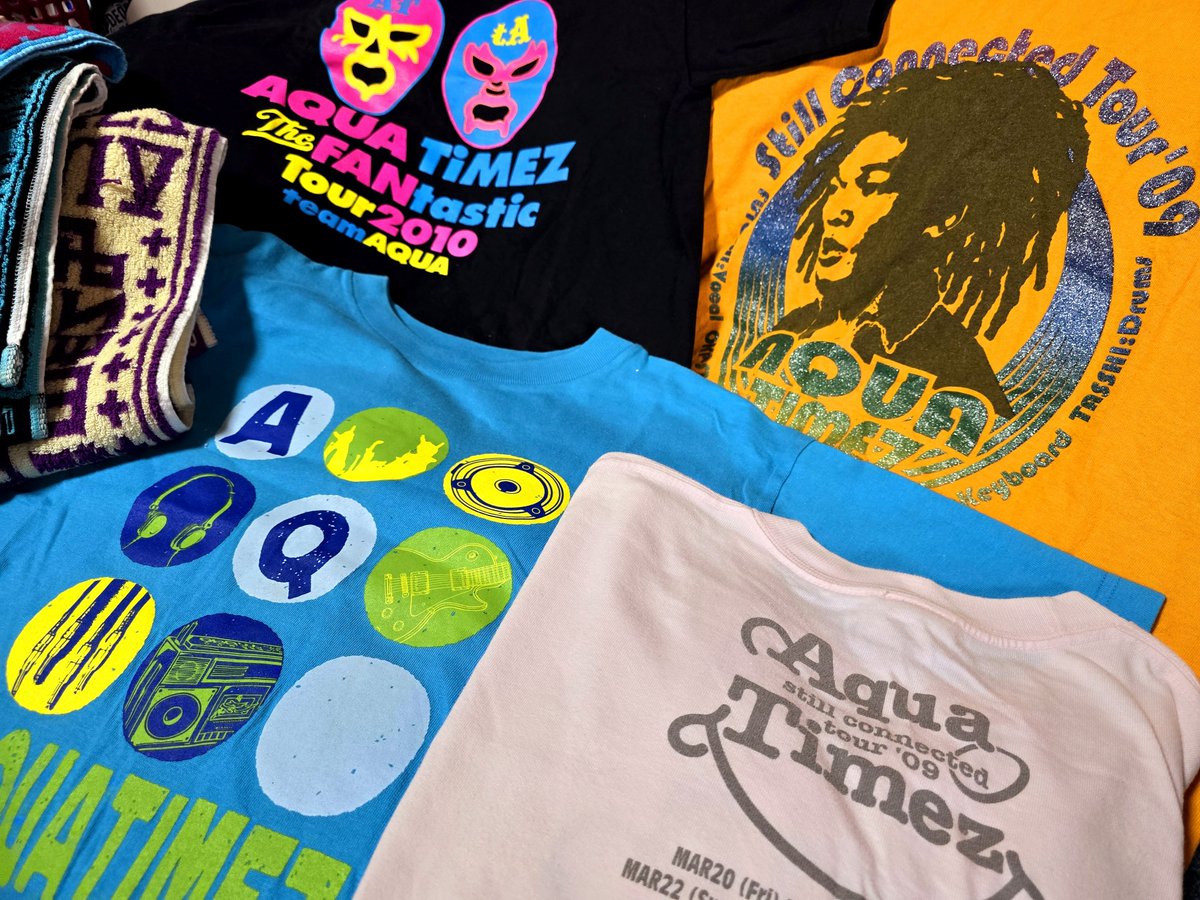 Aqua Timez 5周年ライブ Tシャツ&タオル&缶バッジ Aqua Timez 5周年