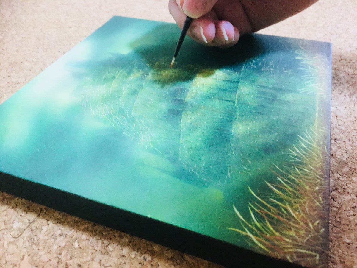 アクリル画 「空身」 岡部遼太郎 アクリル画家・岡部遼太郎さんに学ぶ日々