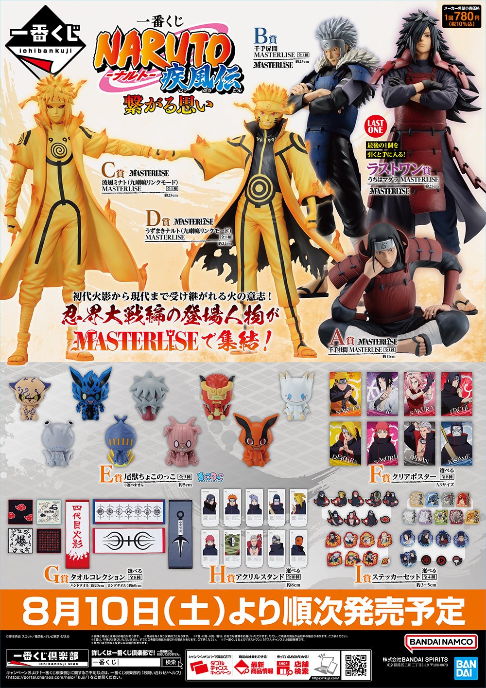 一番くじ NARUTO ナルト 疾風伝 繋がる思い 1ロット 一番くじ NARUTO