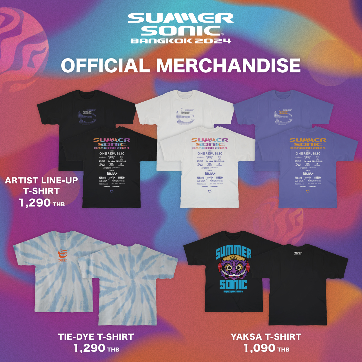 💥เตรียมช้อป Summer Sonic Bangkok 2024 Official Merchandise ความคู