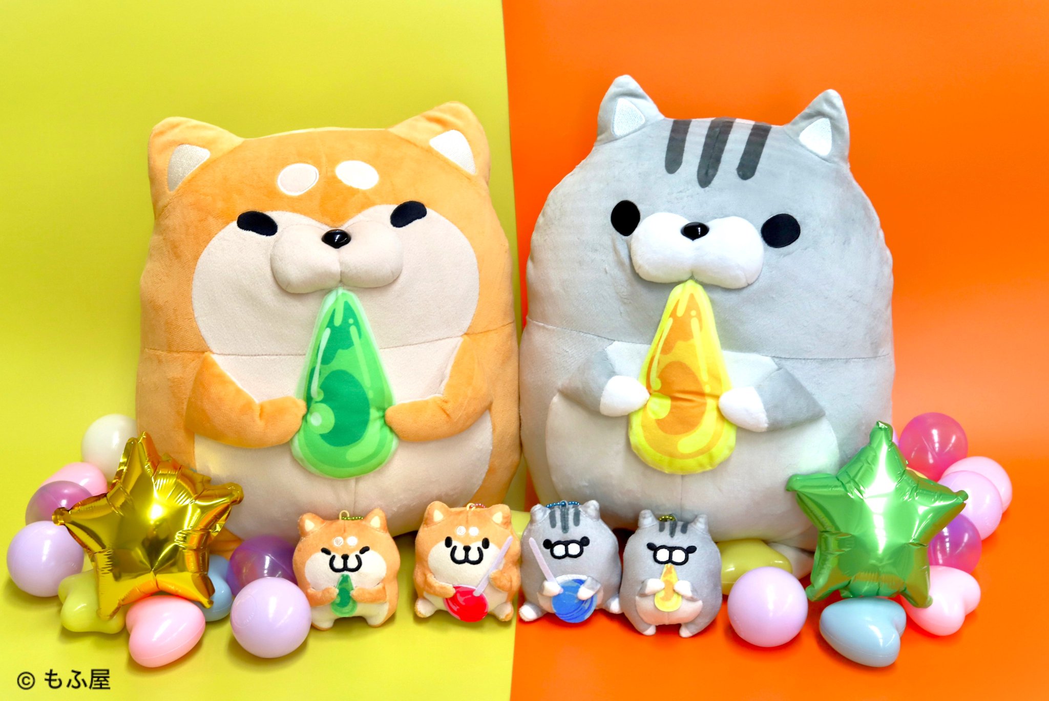 ナムコ限定 ボンレス犬とボンレス猫 カラフルスナックマスコット 全4種