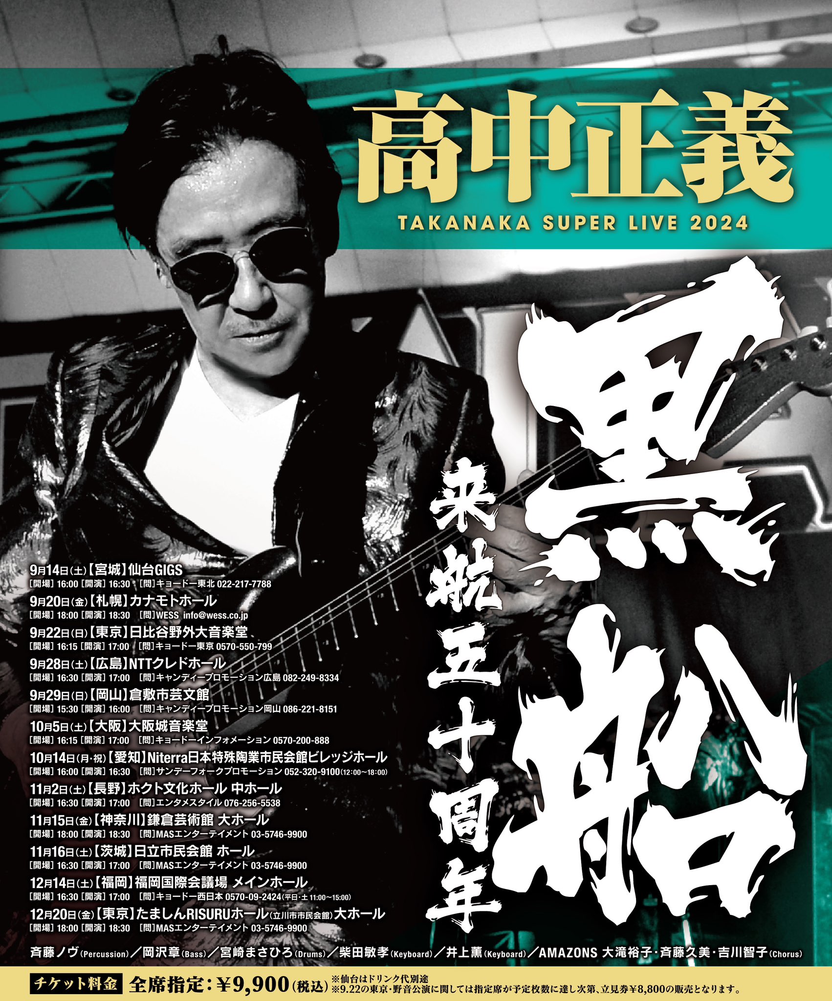 1979年12月24日 高中正義 井上陽水 コネクション スーパーライブの半券