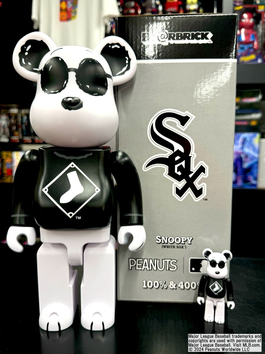 Today's 1.6】 「MLB × PEANUTS BE@RBRICK SNOOPY(WHITE SOX) 100