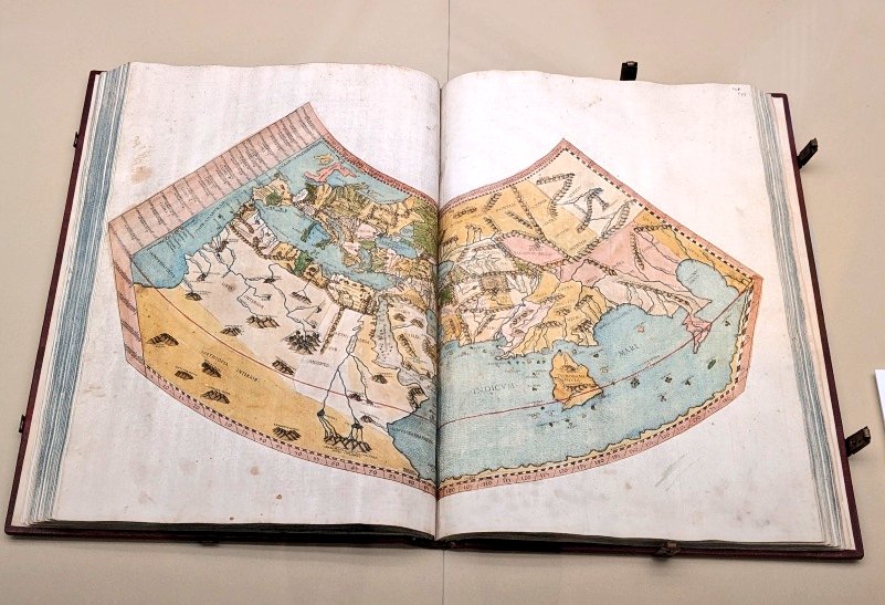 お値下げ 額装品 古地図 1571年 木版画 S.ミュンスター「イタリア全図」