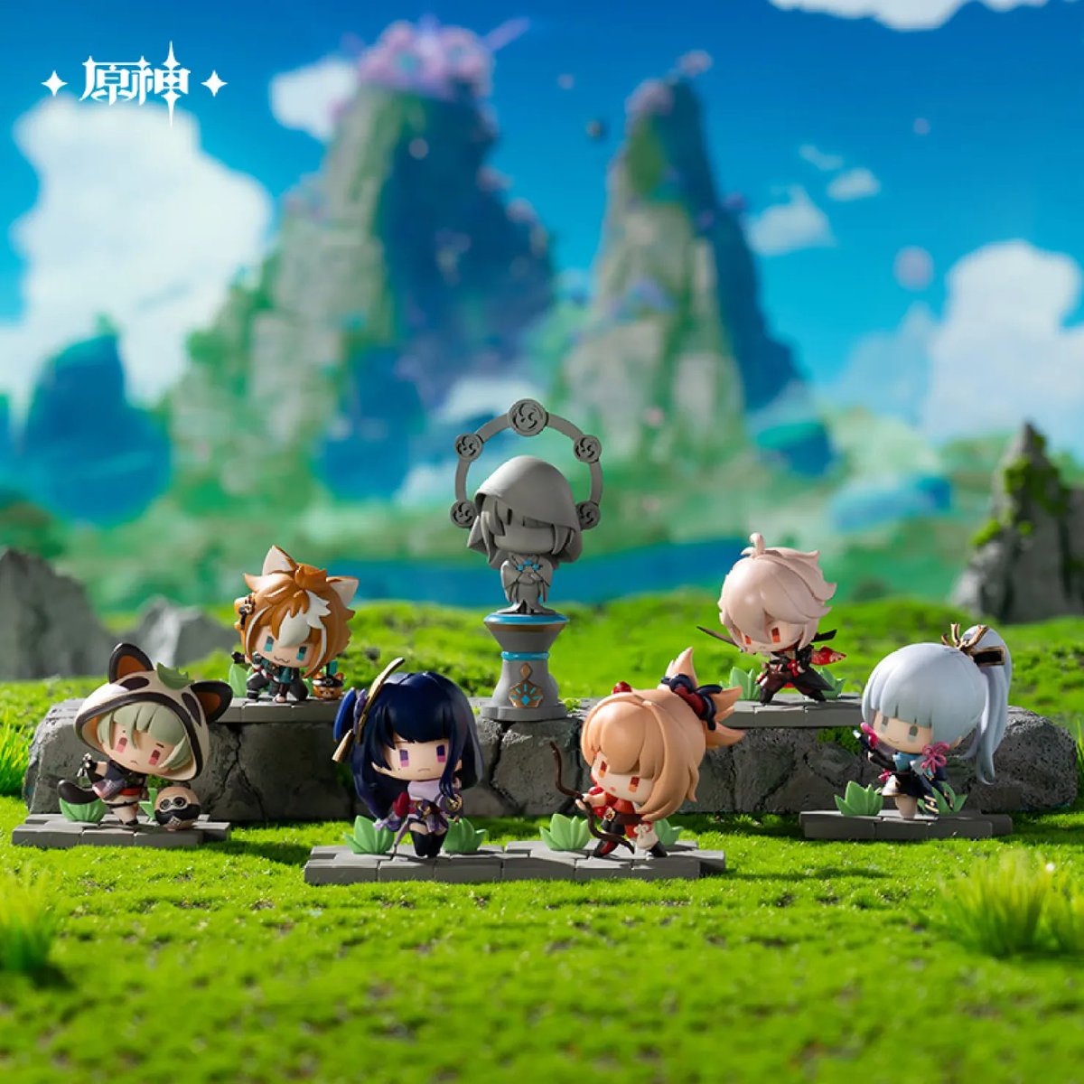 原神 戦場の英姿 トレーディングフィギュア 稲妻編 ゴロー、雷神像 原