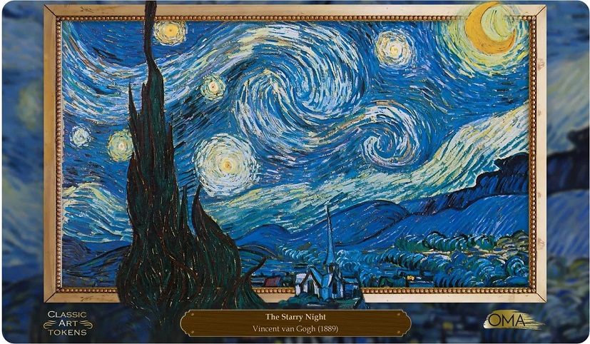 星月夜 The starry night Van Gogh プレイマット OMA Starry Night