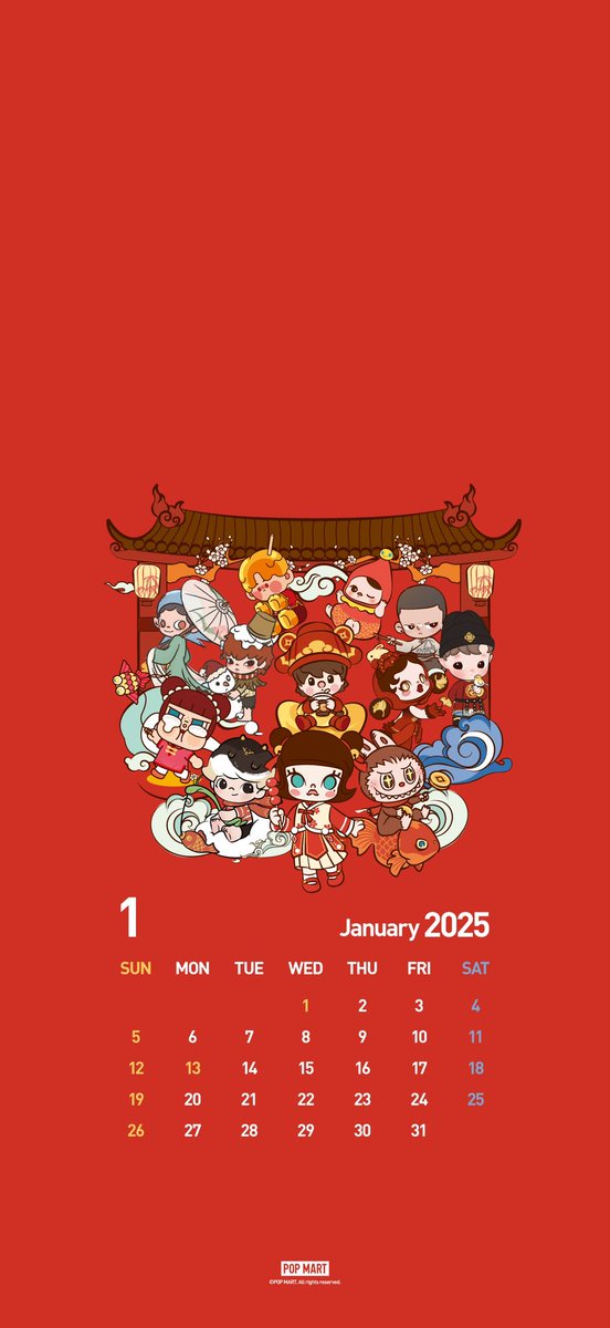 HAPPY NEW YEAR🎉 皆さんに日頃の感謝を込めて、2025年1月のカレンダー