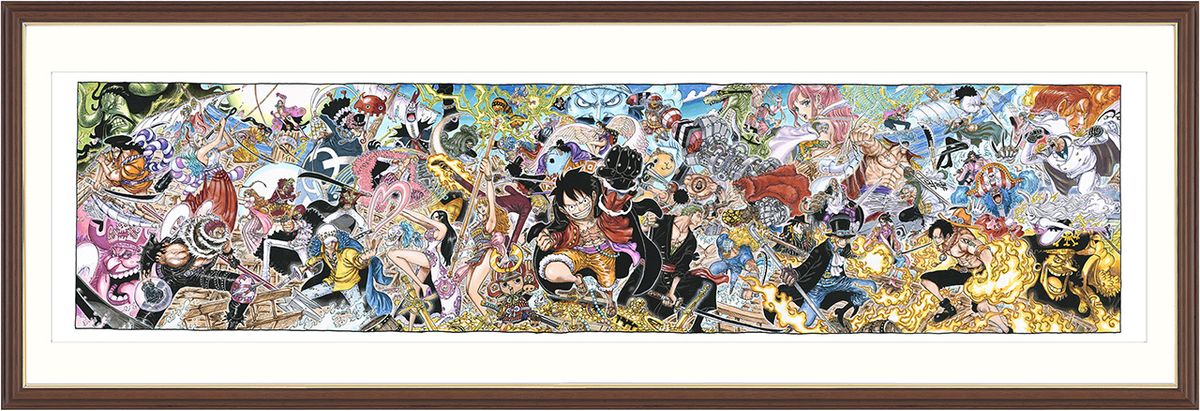 大迫力＆ハイクオリティな 『#ONEPIECE』カラーイラストの 額装高精細
