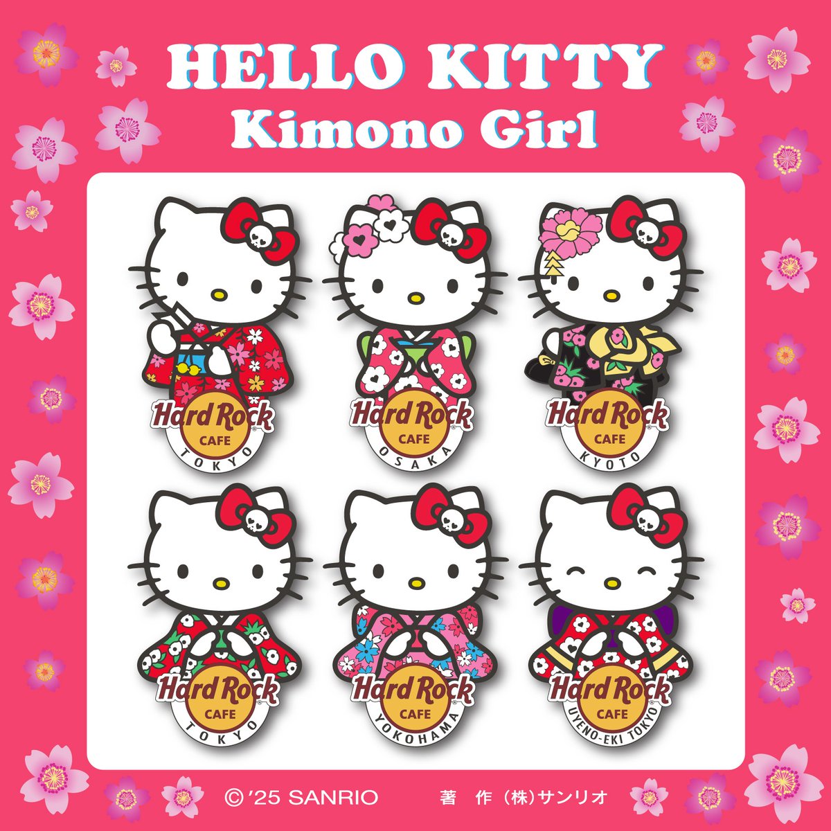 Hard Rock Cafe×Hello Kitty！ 着物姿がかわいいハローキティの