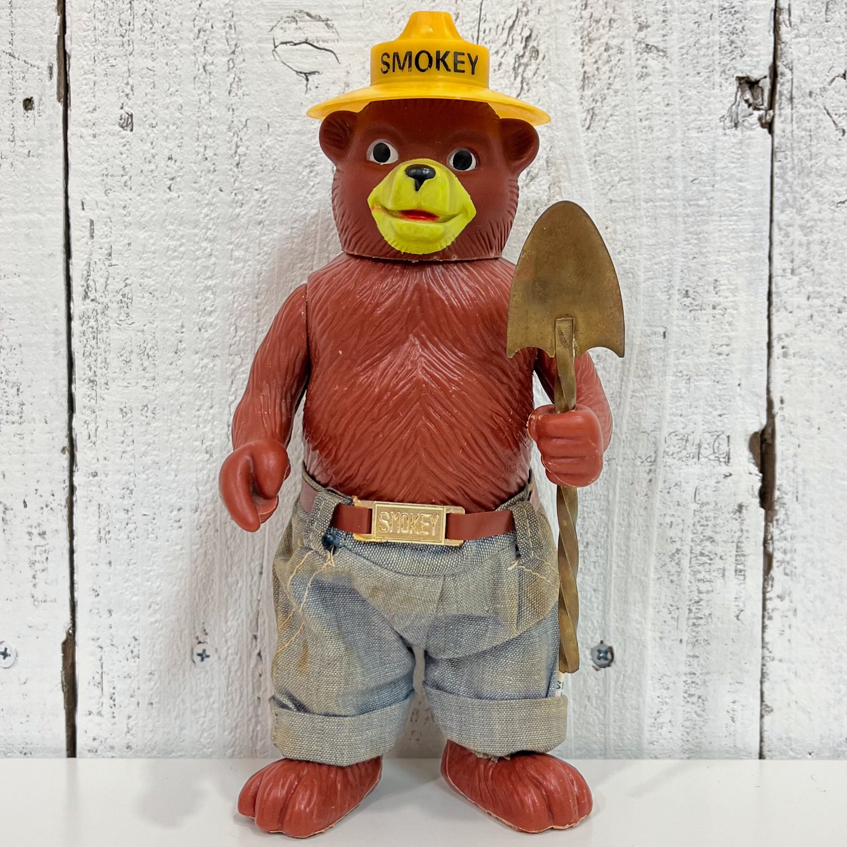 タグ付☆ビンテージ 1970's DAKINスモーキーベア フィギュアソフビ人形