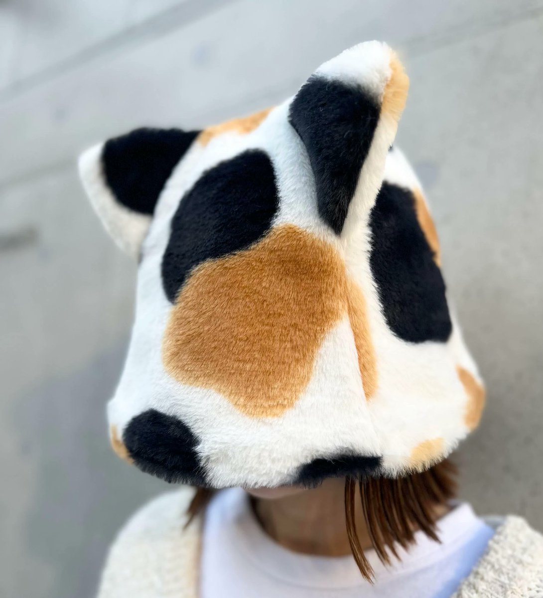 🐱特報🐱 多くの問合せを頂いていた三毛猫耳付き フェイクファー
