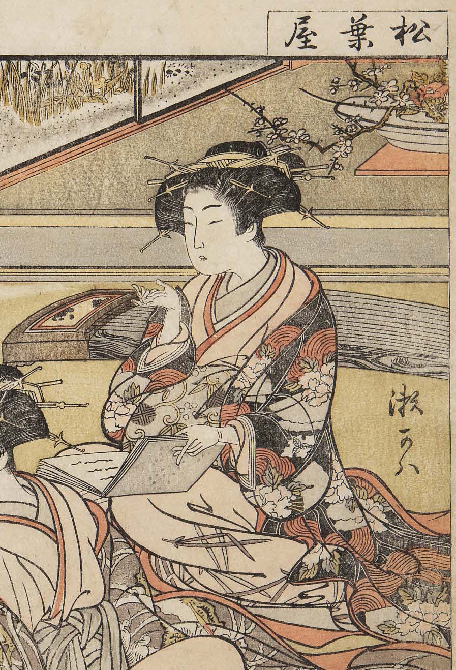 大幅値引 複製 宮川長春/立美人図/工芸/浮世絵/太夫立姿図/たゆう