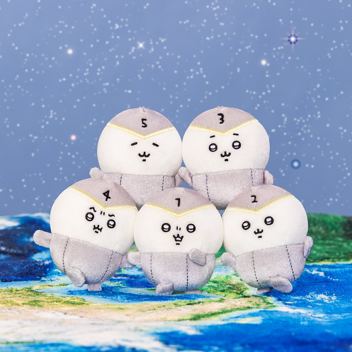 ナガノマ－ケット 雨だねマスコット ローズなくま 宇宙な5人 鳥の三