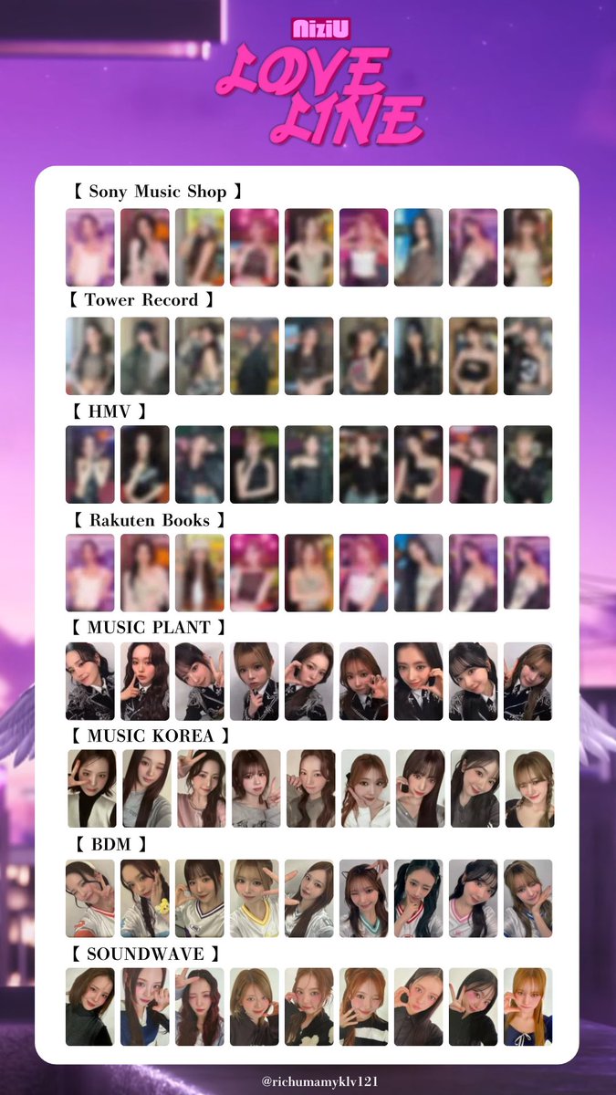 NiziU LOVELINE トレカ 一覧 まとめ】 特典・封入・個人:🧡 (リプに全