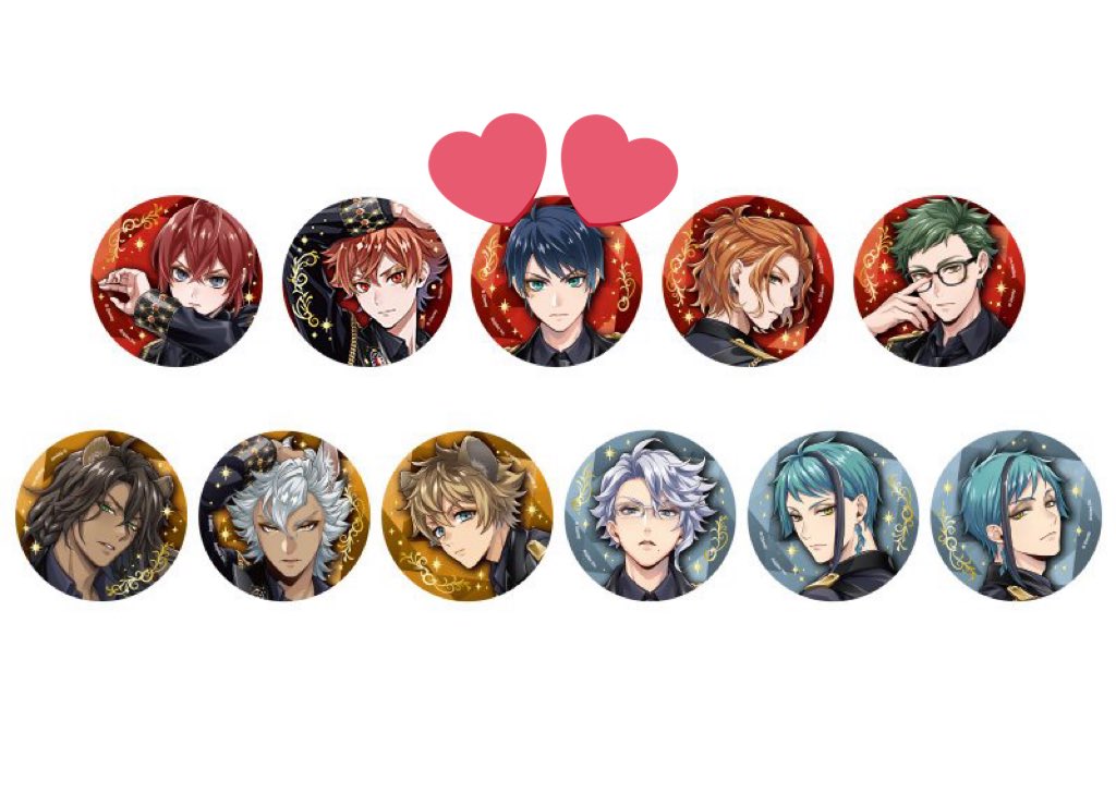 新品 ツイステ 5周年 フロイド ブレイジングジュエル 缶バッジ 6点