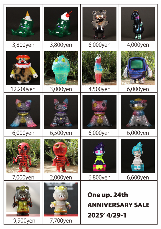 One up. 24th ANNIVERSARY SALE 4/29 販売品 ご案内価格に一部誤りがご