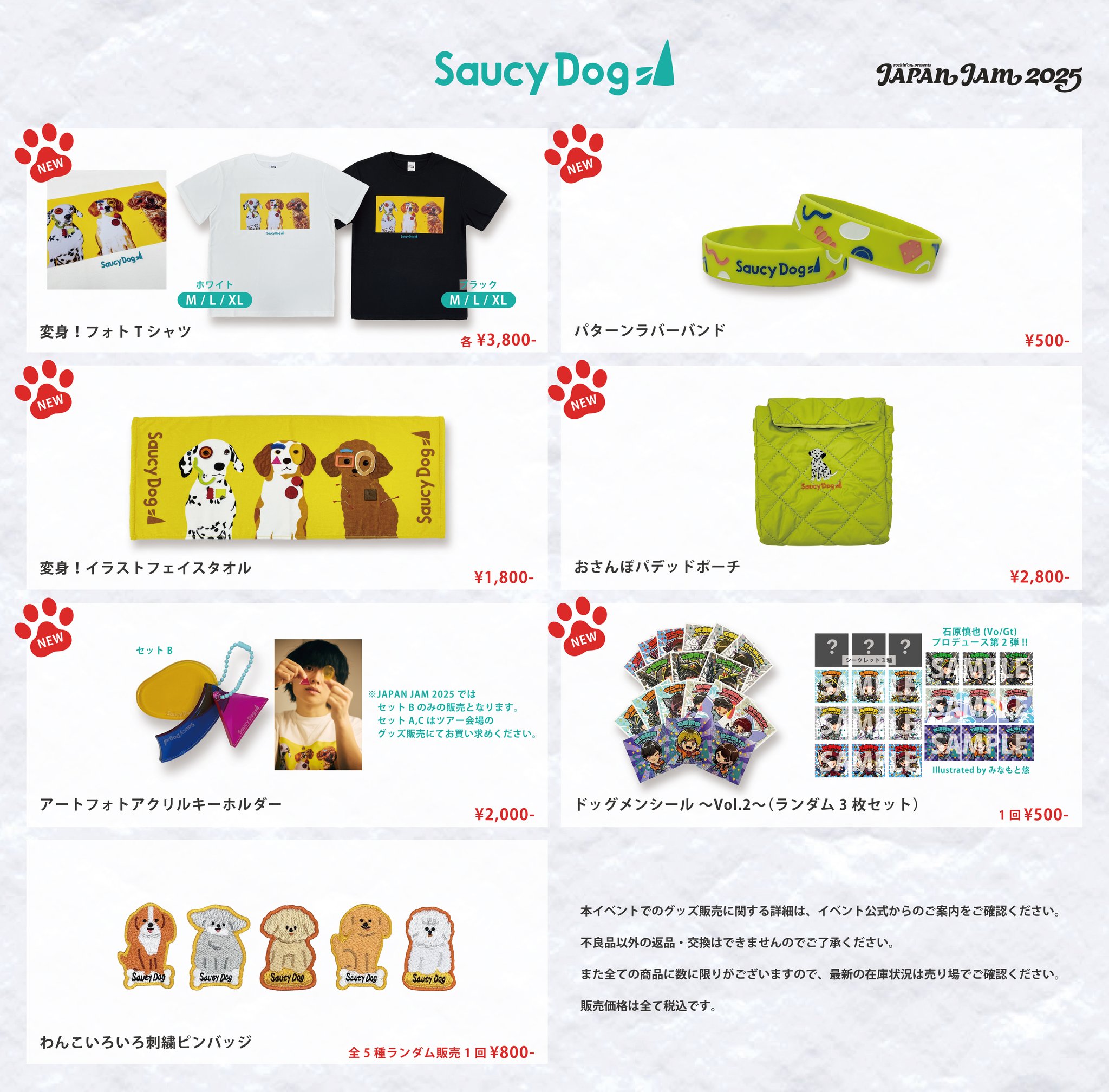 即日発送可能】 Saucy Dog サウシー グッズ 11点セット 即日発送可能