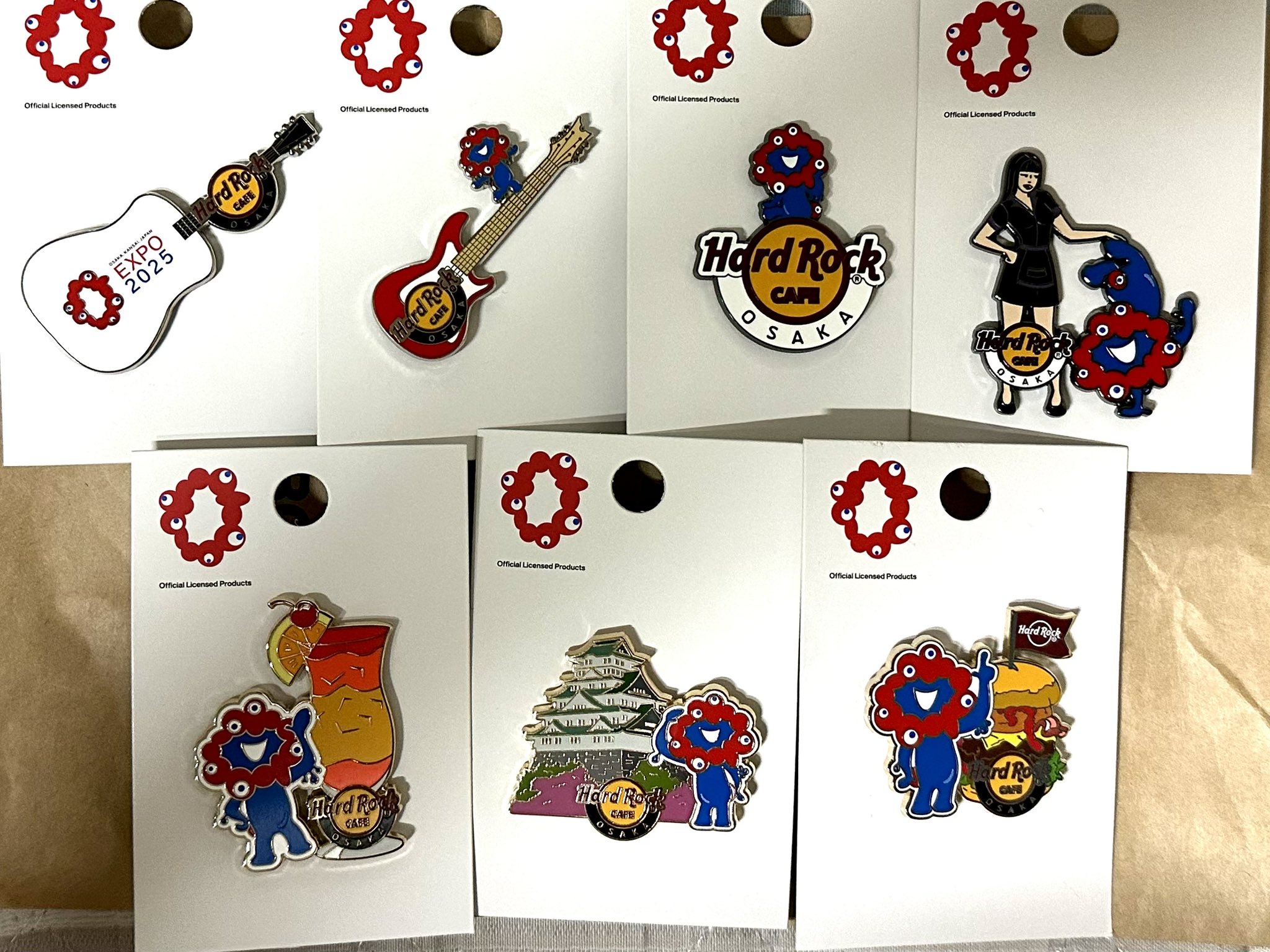 ハードロックカフェ限定 ピンバッジ ピンズ 万博 ミャクミャク 新品未