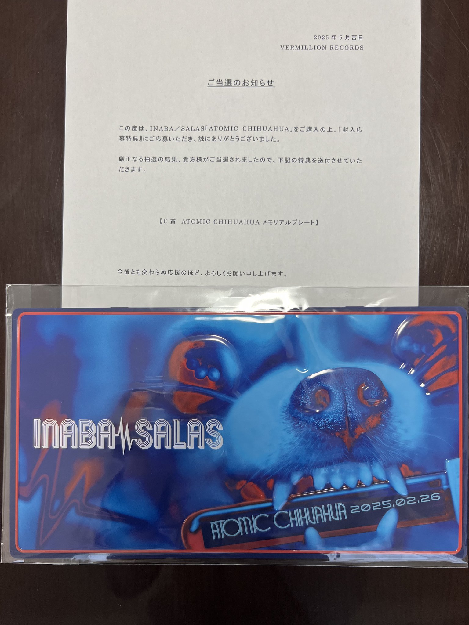 稲葉浩志 INABA/SALAS メモリアルプレート